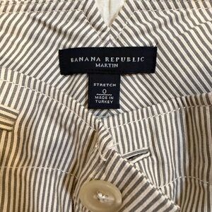 Banana Republic Striped Pants - Gray